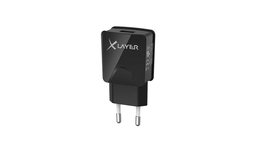 Xlayer Ladegerät Colour Line USB Netzteil 2.1A Black