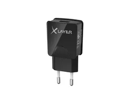 Xlayer Ladegeraet Colour Line USB Netzteil 2 1A Black