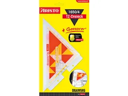 ARISTO Geometrie Dreieck mit Griff und Ordnerleiste 25cm