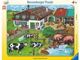 Ravensburger Puzzle Rahmenpuzzle Tierfamilien 33 Teile