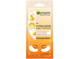 Garnier Skin Active Hydra Bomb Augen Tuchmaske mit Orangen Extrakt und Hyaluronsaeure fuer Cooling Effect