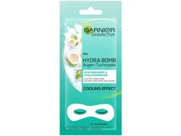 Garnier Skin Active Hydra Bomb Augen Tuchmaske mit Kokoswasser und Hyaluronsaeure fuer Cooling Effect