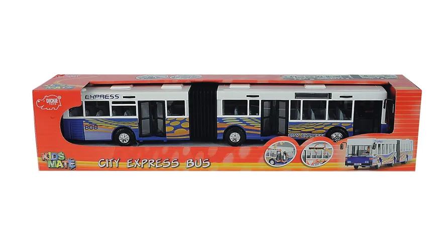 Dickie - Kids Mate - City Express Bus, 3-sort.