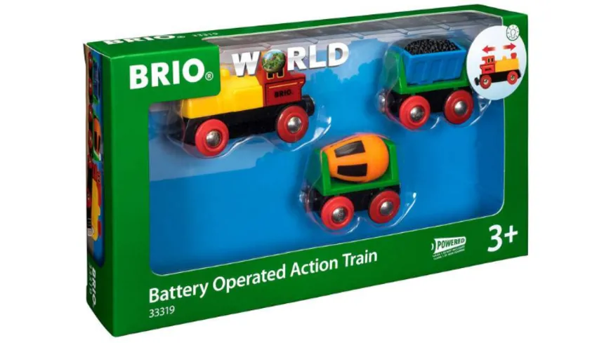Zug mit Batterielok Bahn BRIO 33319 