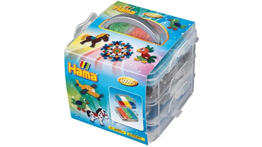 Hama - Aufbewahrungsbox inkl. 6000 Bügelperlen + Zubehör