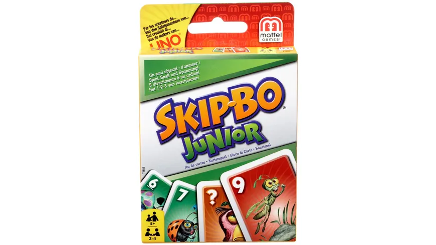 Mattel Games SKIP-BO Junior, Kartenspiel, Kinderspiel, Familienspiel