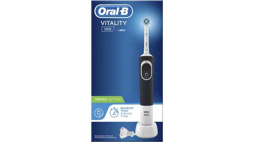 Oral-B Elektrische Zahnbürste Vitality 100 Hangable Box Black, 1ST
