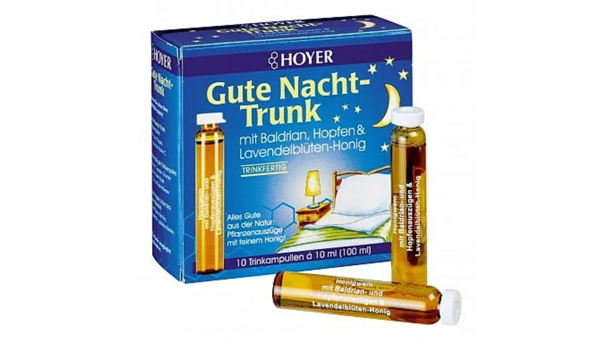 HOYER Gute Nacht Trunk Trinkampullen Bio alc. 15 % vol.