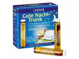 HOYER Gute Nacht Trunk Trinkampullen Bio alc 15 vol