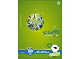 Ursus Green Collegeblock Premium A4 3er Pack Lineatur 28