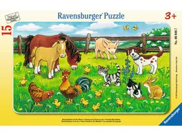 Ravensburger Rahmenpuzzle Bauernhoftiere auf der Wiese 15 Teile