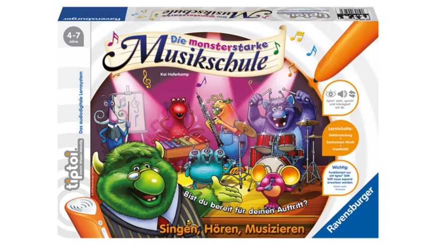 Ravensburger tiptoi - Die monsterstarke Musikschule