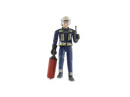 BRUDER Feuerwehrmann mit Helm Handschuhen und Zubehoer 60100