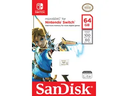 SANDISK microSDXC Extreme 64GB U3 UHS I Cl 10 R100 W60 fuer Nintendo Switch