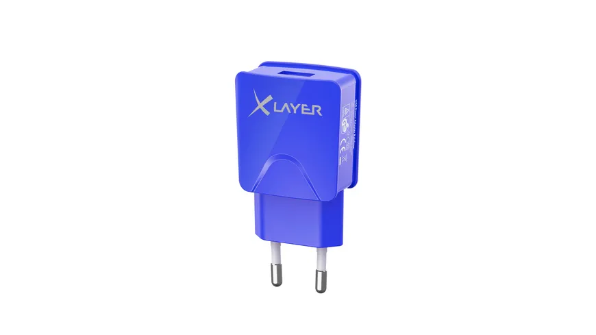 Xlayer Ladegerät Colour Line USB Netzteil 2.1A Blue
