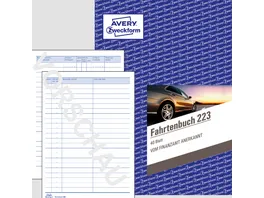 AVERY Zweckform Fahrtenbuch 223 steuerlicher km Nachweis mit Jahresabrechnung DIN A5