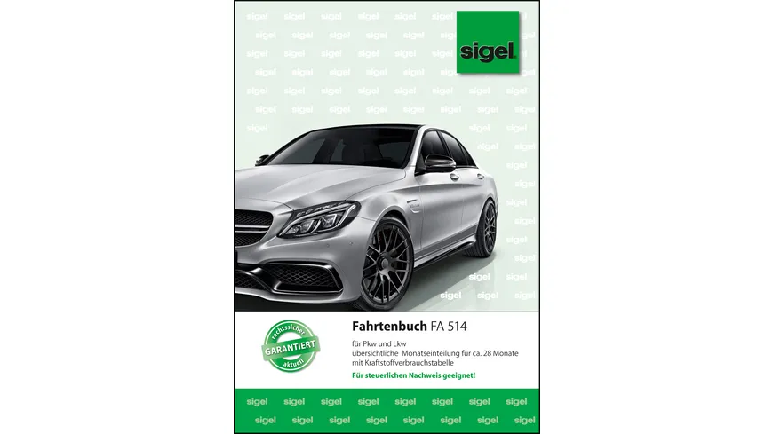 sigel Fahrtenbuch PKW+LKW FA514 A5 32 Blatt
