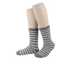 MOVE UP Damen Kuschelsocken Ringel