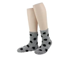 MOVE UP Damen Kuschelsocken Punkte