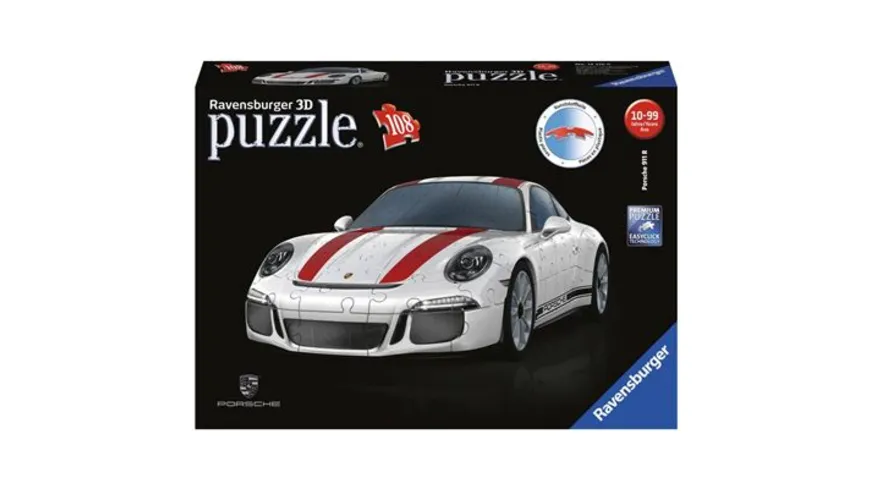 Ravensburger Puzzle 3D Puzzle Porsche 911 R, 108 Teile