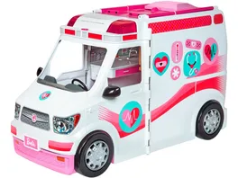 Barbie Krankenwagen 2 in 1 Spielset mit Licht Geraeuschen Barbie Krankenhaus