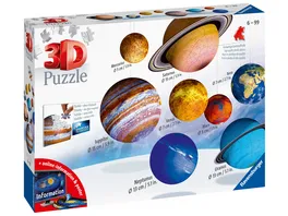 Ravensburger Puzzle 3D puzzleball Planetenbox 27 54 72 108 Teile