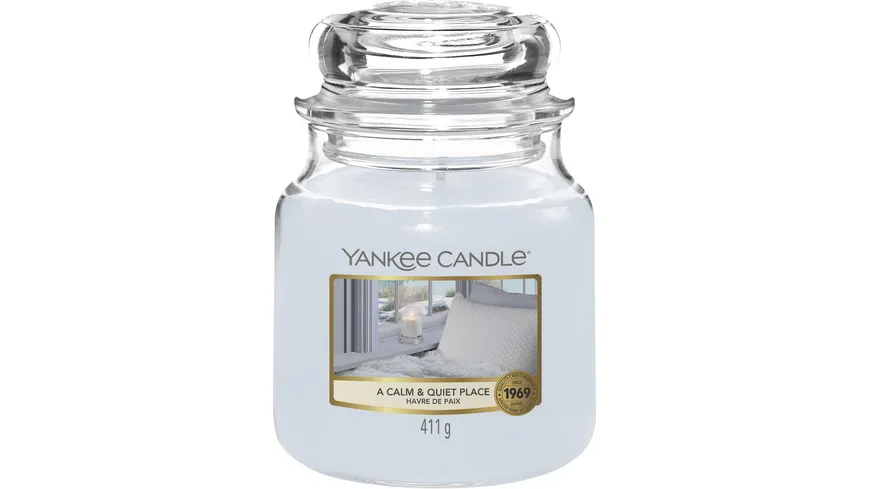 Yankee Candle Mittelgroße Kerze im Glas A Calm & Quiet Place
