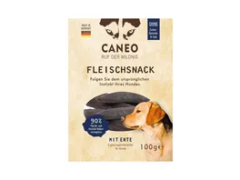 CANEO Fleischsnacks fuer Hunde mit Ente