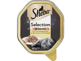 SHEBA Schale Selection in Sauce mit Poulardehaeppchen 85g