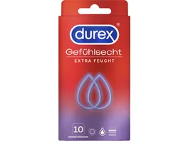 Durex Gefuehlsecht Extra Feucht Kondome 10er