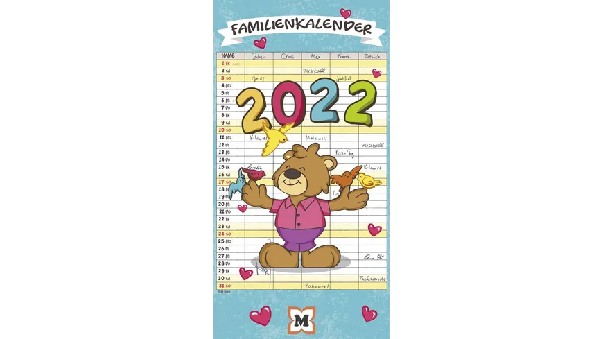 Müller Familienplaner 2022