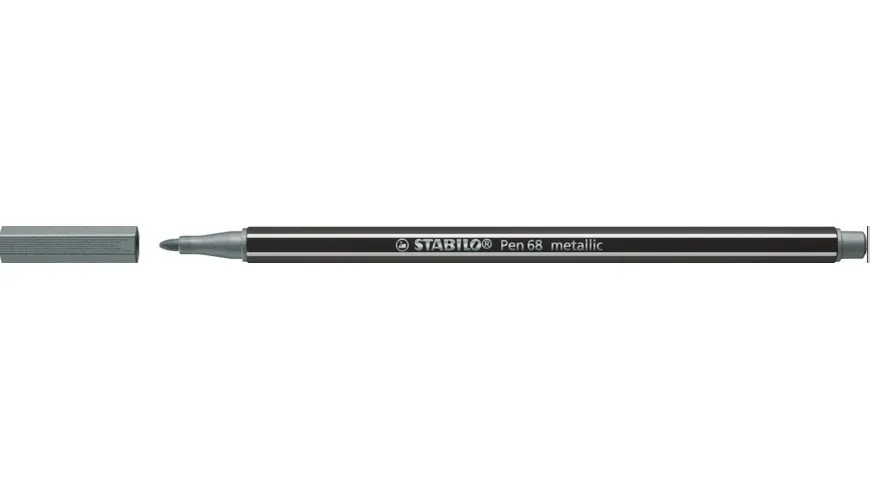 STABILO® Premium Metallic-Filzstift - STABILO Pen 68 metallic - Einzelstift - silber