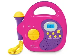 Mueller Toy Place Musik Player Radio und MP3 Wiedergabe mit Mikrofon pink
