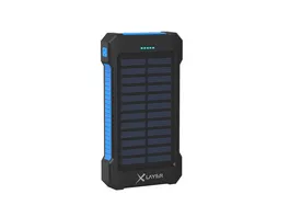 Xlayer Zusatzakku Powerbank PLUS Solar Black Blue 8 000mAh