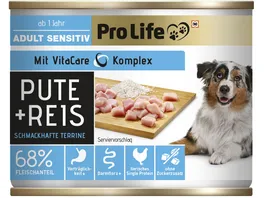 Pro Life Nassfutter fuer Hunde mit Pute und Reis