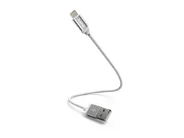 HAMA Ladekabel USB A Lightning 0 2 m Nylon Schwarz