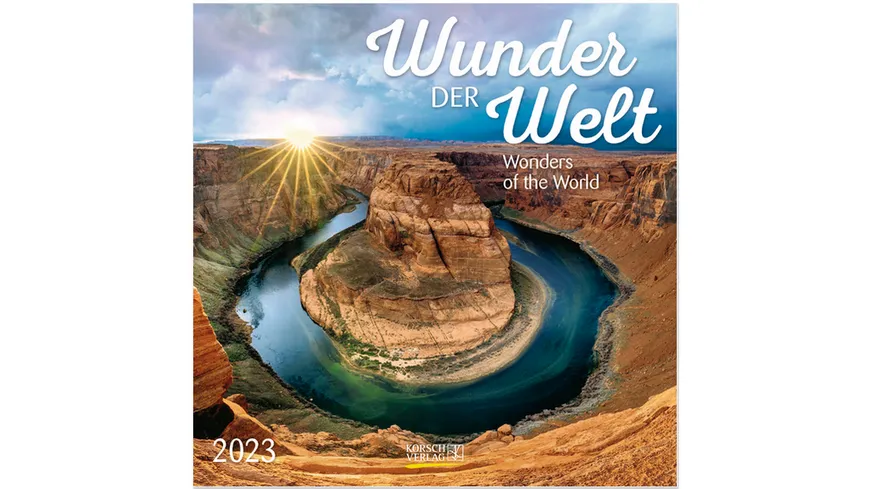 Wunder der Welt 2023 - Broschürenkalender mit Ferienterminen