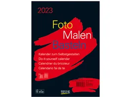 Foto Malen Basteln Bastelkalender A4 schwarz 2023