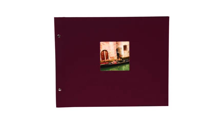 goldbuch Schraubalbum Bella Vista bordeaux mit schwarzen Seiten, 39x31 cm