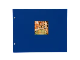 goldbuch Schraubalbum Bella Vista blau mit schwarzen Seiten 39x31 cm