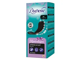 Duchesse Slipeinlagen String Slip Black 28 Stueck