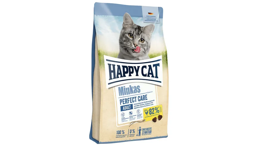 Happy Cat Katzentrockenfutter Minkas Perfect Care Geflügel & Reis 500 g