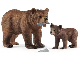 Schleich 42473 Wild Life Grizzlybaer Mutter und Junges