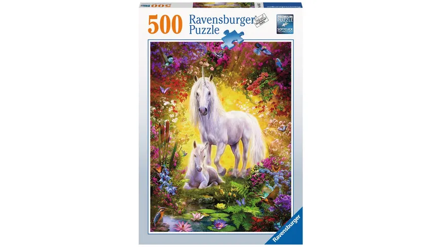 Ravensburger Puzzle 500 Teile Einhorn mit FohlenFantasypuzzle ab 10 Jahre 