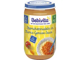 Bebivita Bio Menues Sternchennudeln in Kuerbis Gemuese Sauce 250g
