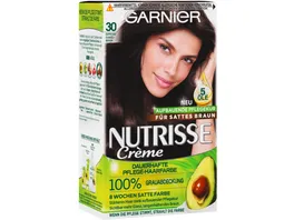 GARNIER Nutrisse Creme dauerhafte Pflege Haarfarbe Nr 30 Espresso Dunkelbraun