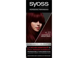 SYOSS Coloration Stufe 3 4 22 Leuchtendes Rotviolett bis zu 10 Wochen Farbintensitaet 115 ml