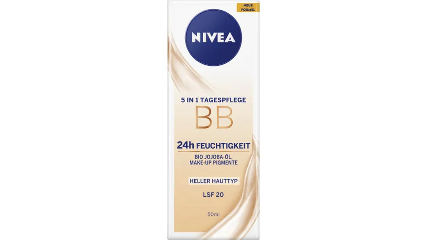 NIVEA 5in1 Tagespflege BB 24h Feuchtigkeit Heller Hauttyp LSF 20 50ml