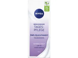 NIVEA Beruhigende Tagespflege 24h Feuchtigkeit Sensible Haut LSF 15 ohne Parfum 50ml