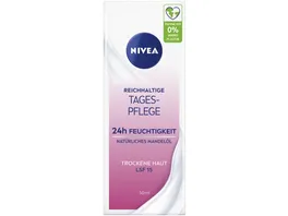 NIVEA Reichhaltige Tagespflege 24h Feuchtigkeit Trockene Haut LSF15 50ml